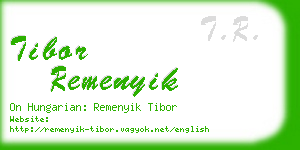 tibor remenyik business card